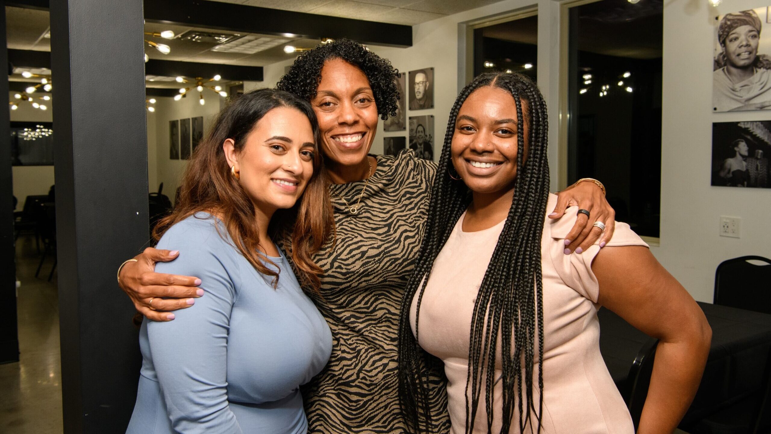 Left to right: Lela Ali, MVP Georgia Advisor; Zakiya Lord, MVP Regional Philanthropic Director; Jordan Brown, MVP Georgia Advisor