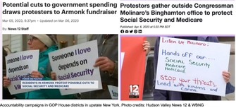 Accountability campaigns in GOP House districts in upstate New York. Photo credits: Hudson Valley News 12 &amp; WBNG