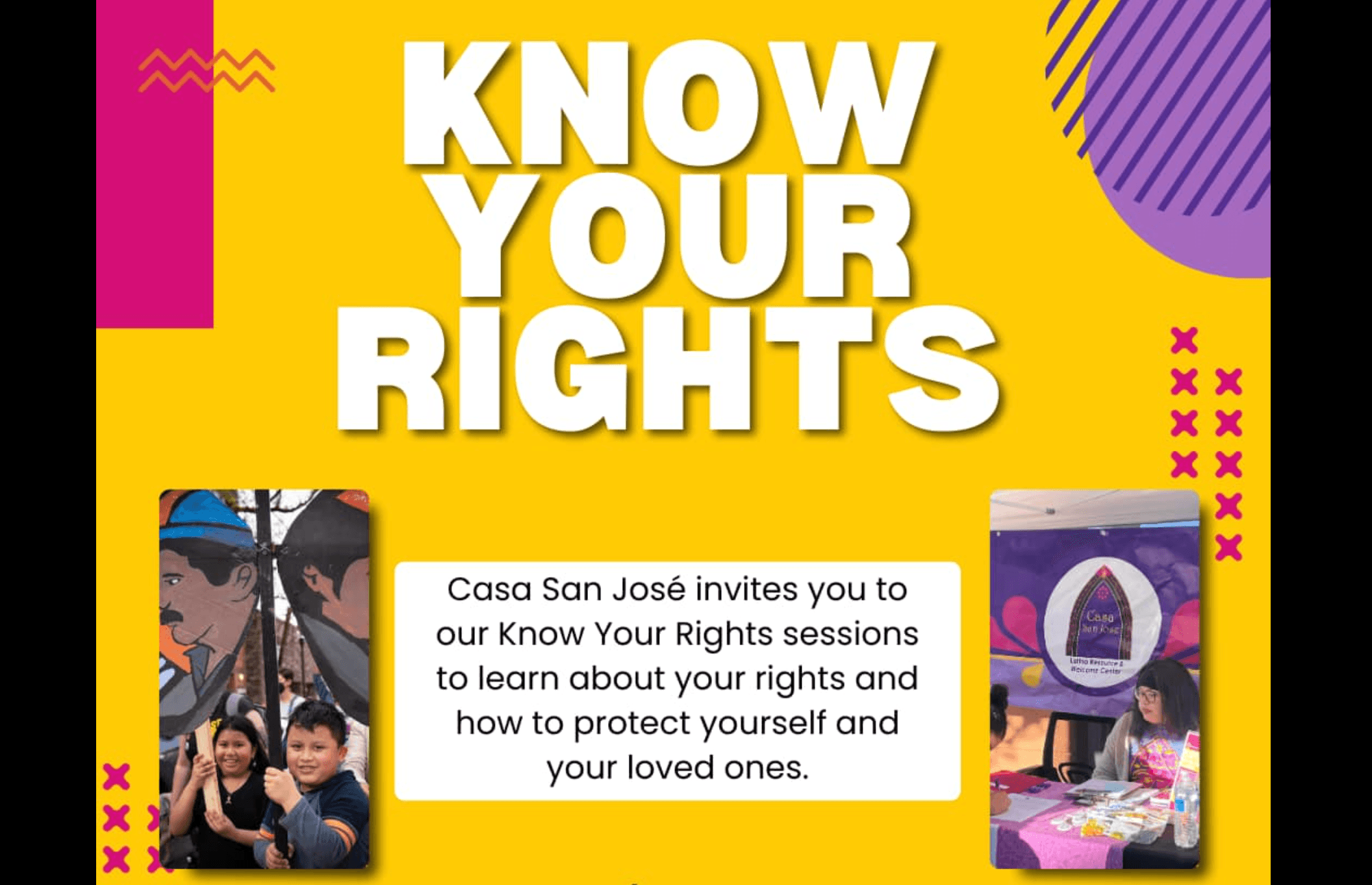 Casa San José in Pennsylvania | Know Your Rights graphics