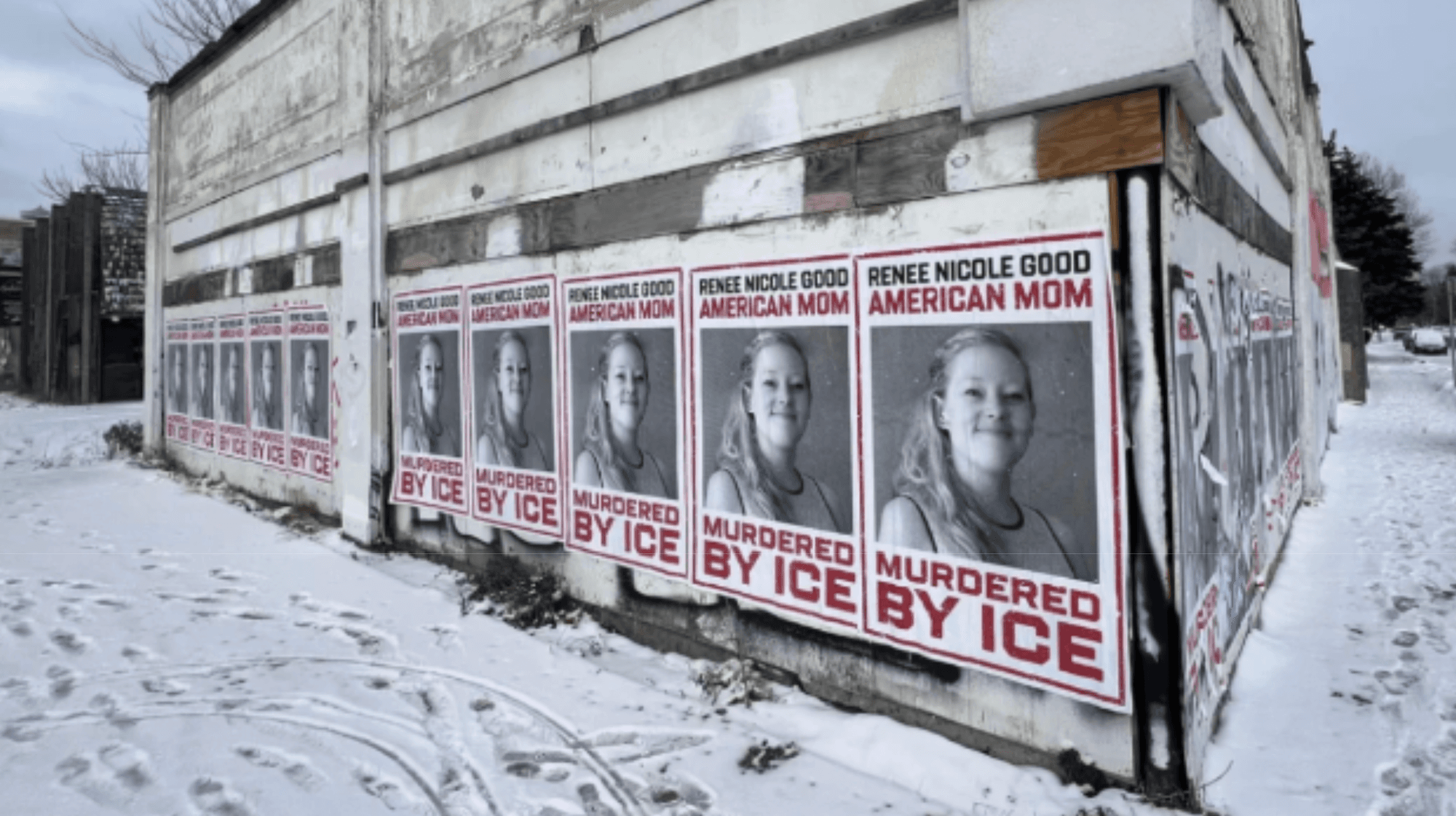 Row of Posters - Renee Nicole Good, American Mom, Murdered by ICE