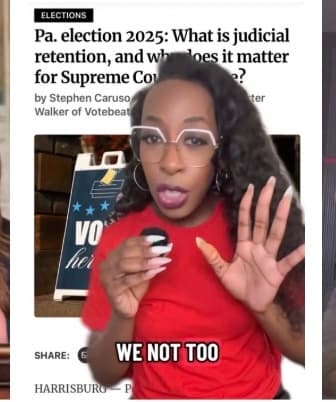 Screenshots: Pennsylvania Creators Cohort participants’ state Supreme Court posts