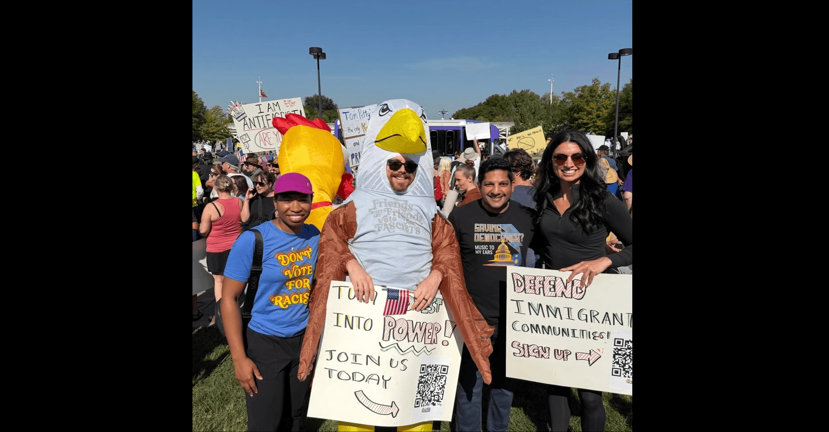Photo: TIRRC Votes, October 2025 immigrant rights rally