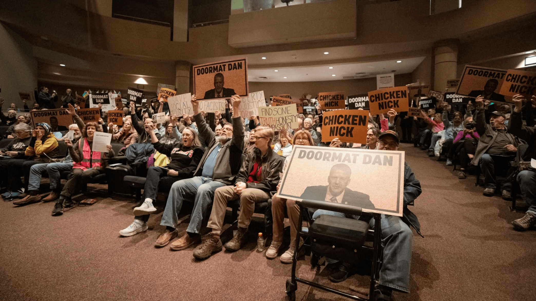 Photo: 907 Initiative holding GOP Senator Dan Sullivan accountable for being a “Yes Man” for the Republican Party.