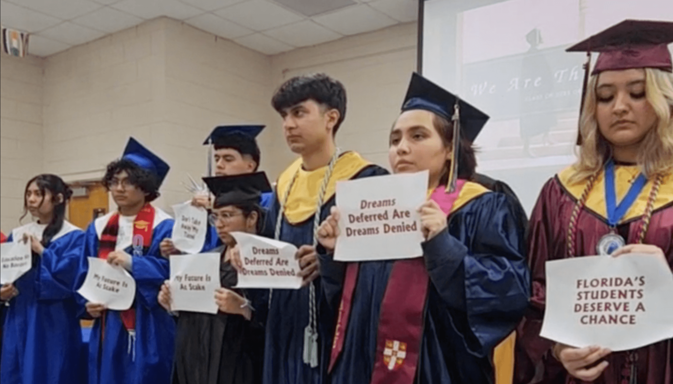 Hope CommUnity Center in Florida | Mock Graduation & Press Conference on In-State Tuition Repeal for Undocumented Immigrants, January 28, 2025