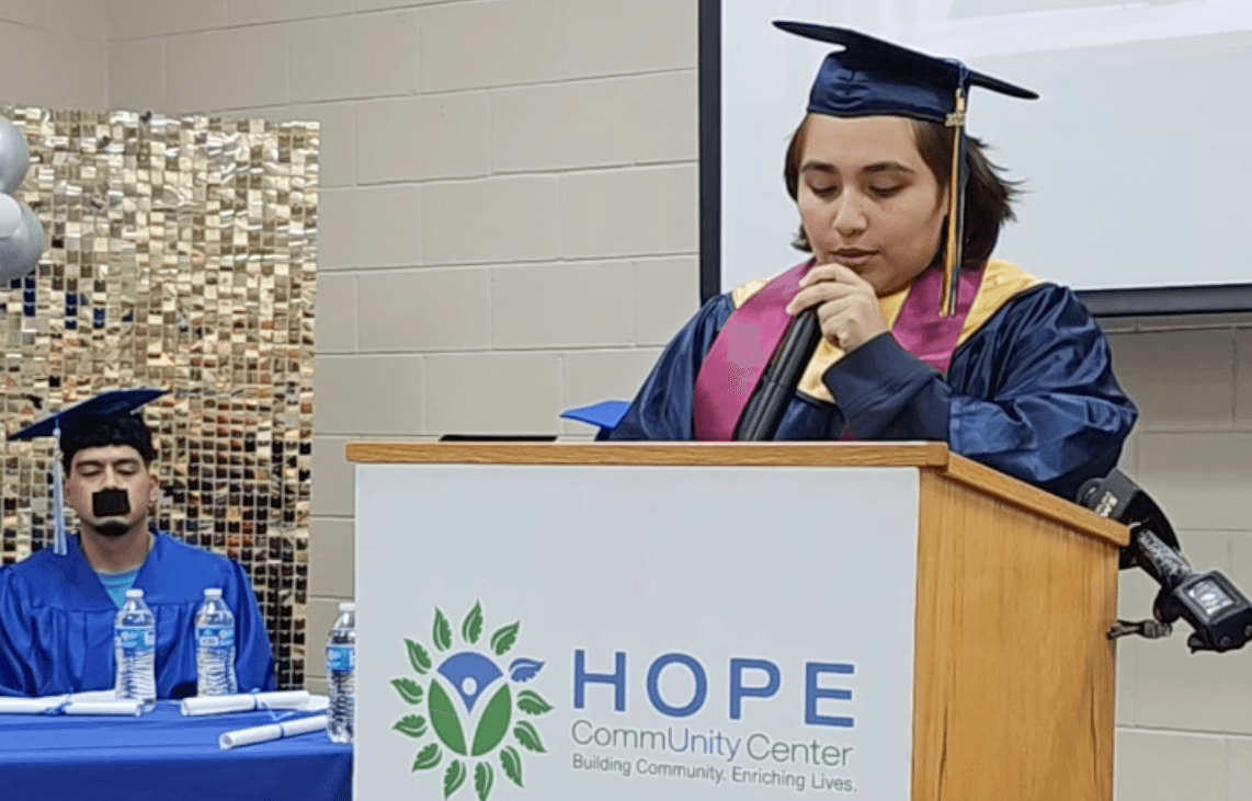 Hope CommUnity Center in Florida | Mock Graduation & Press Conference on In-State Tuition Repeal for Undocumented Immigrants, January 28, 2025