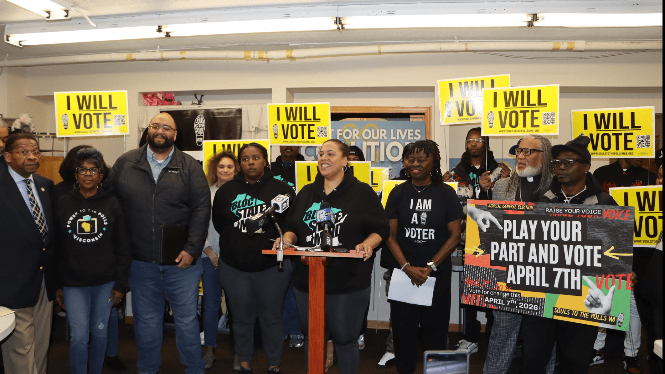 Photo: BLOC (Black Leaders Organizing for Community) at the Fight for Our Lives rally and press conference the day before Election Day.