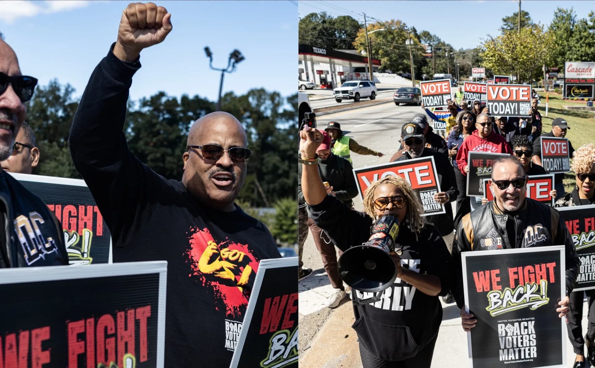 Photo: Black Voters Matter Fund at a No Kings Vote Early Atlanta rally and march to the polls.