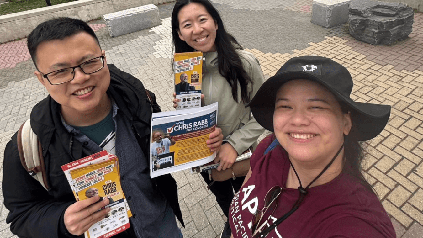 Photo: Asian Pacific Islander Political Alliance (API PA) canvassing for Chris Rabb in Philadelphia.