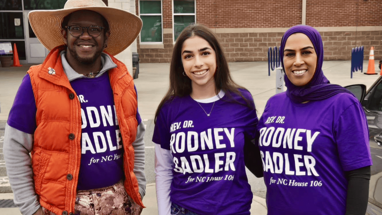 Photo: Carolina Federation canvassers supporting state House Democratic candidate Rodney Sadler ahead of North Carolina’s 2026 primary election.
