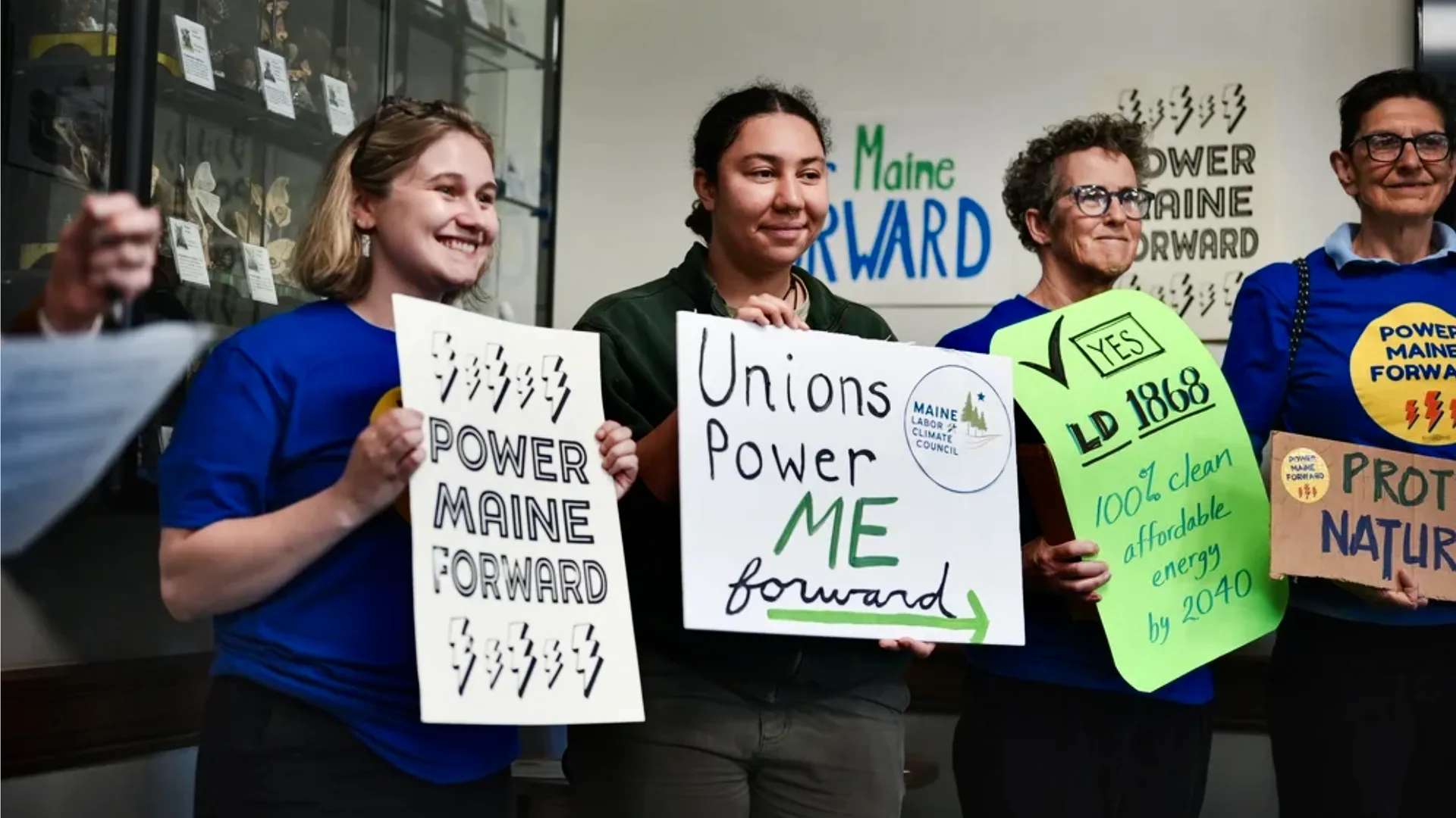 Photo: Maine Labor Climate Council organizers advocate for policies working-class Mainers need.