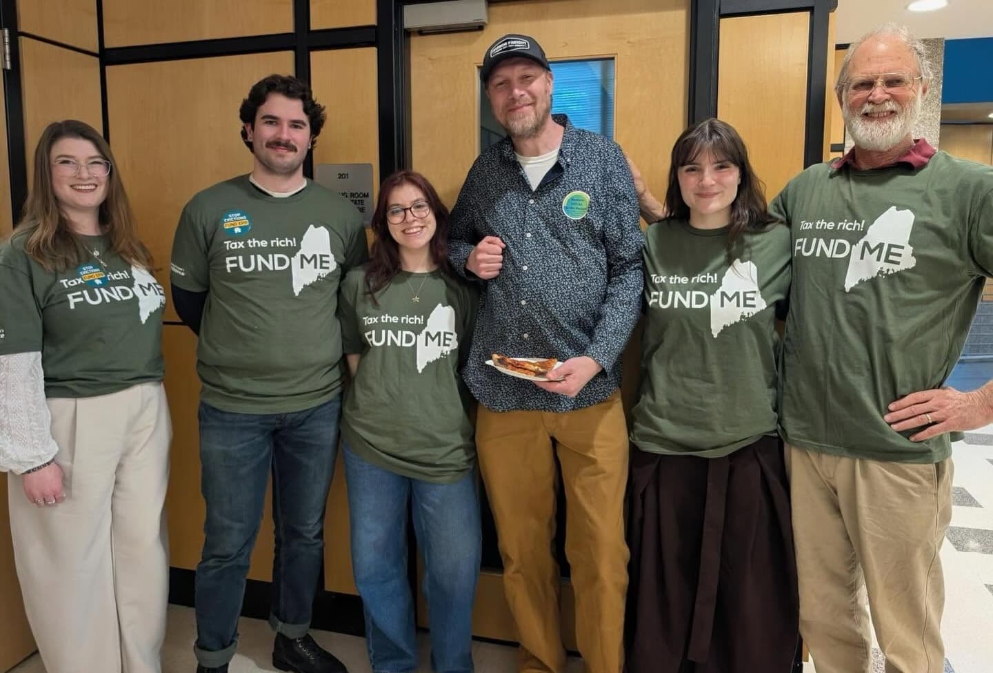 Maine People's Alliance - Group Shot, Tax the Rich t-shirts
